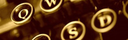 Gold typewriter keys
